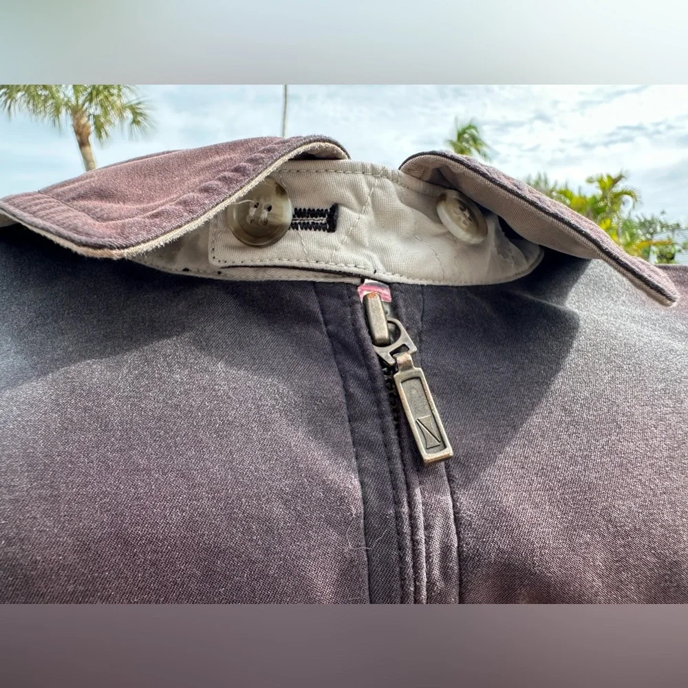 NEWPORT HARBOR Microfiber Brown Bomber Style Jacket Lined 5 Pockets Mens Size XL
